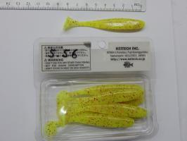 Виброхвост Keitech Easy Shiner 3.5" PAL#01 Chartreuse Red Flake