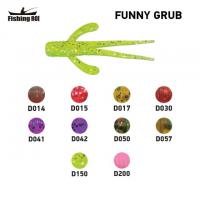 	Силікон Fishing ROI Funny Grub 30mm D150 (20шт) (кор20уп) (M123)