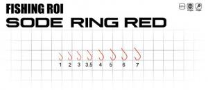 Крючки Fishing ROI Sode-ring №3.5 red