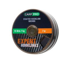 Поводковый материал в оплётке Carp Pro 15 lb 7 м коричневый