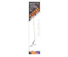 Готовый поводок с крючком Carp Pro Curved With Ring Ready Rig №6 с кольцом