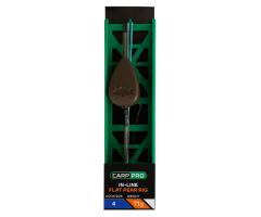 Готовая оснастка на ледкоре Carp Pro In-line Flat Pear №4 71 г