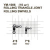 Вертлюжок Rolling Triangle Joint Rolling Swivels №4*5