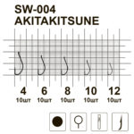 Крючки MiniMax  Akitakitsune SW-004 # 10 BLN 10шт. Ring