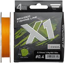 Шнур Favorite X1 PE 4x 150m (orange) #0.5/0.117mm 9lb/4.1kg