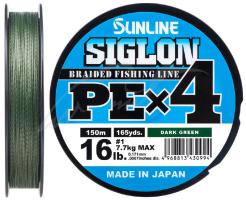 Sunline Шнур Sunline Siglon PE х4 300m (темн-зел.) #1.2/0.187mm 20lb/9.2kg