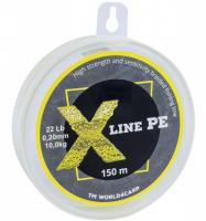X Line PE 150 m Yellow 0.10mm 8lb 3.6kg
