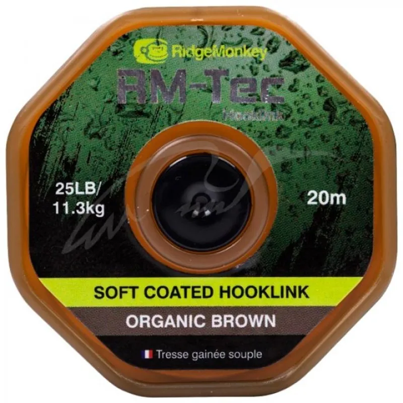 Поводковый материал RidgeMonkey RM-Tec Soft Coated Hooklink 35lb 20м