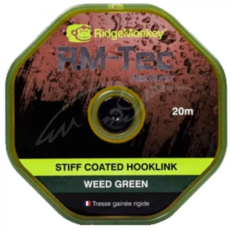 Stiff Coated Hooklink Weed Green 35lb 20м