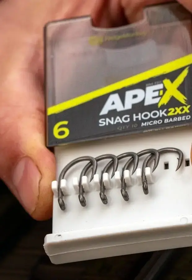 Крючок карповый RidgeMonkey Ape-X Snag Hook 2XX с бородкой