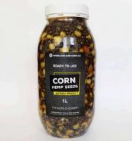 Кукуруза с коноплей для рыбалки готовая Corn&Hemp Seeds 1л