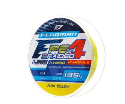 Шнур Flagman PE Hybrid F4 135m FluoYellow